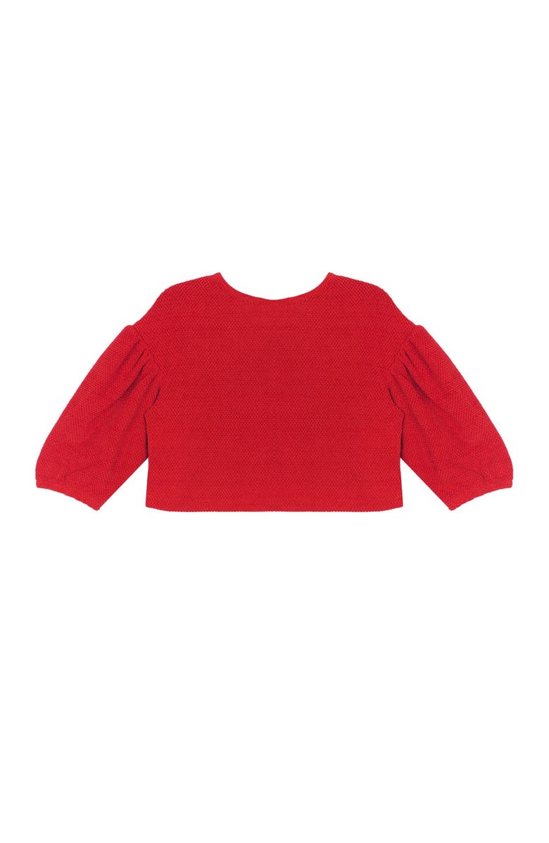 Mabel + Honey Mabel and Honey Holly Jacket - Toddler Girl Red Soft Textured Jacket., Alternate, color, Red