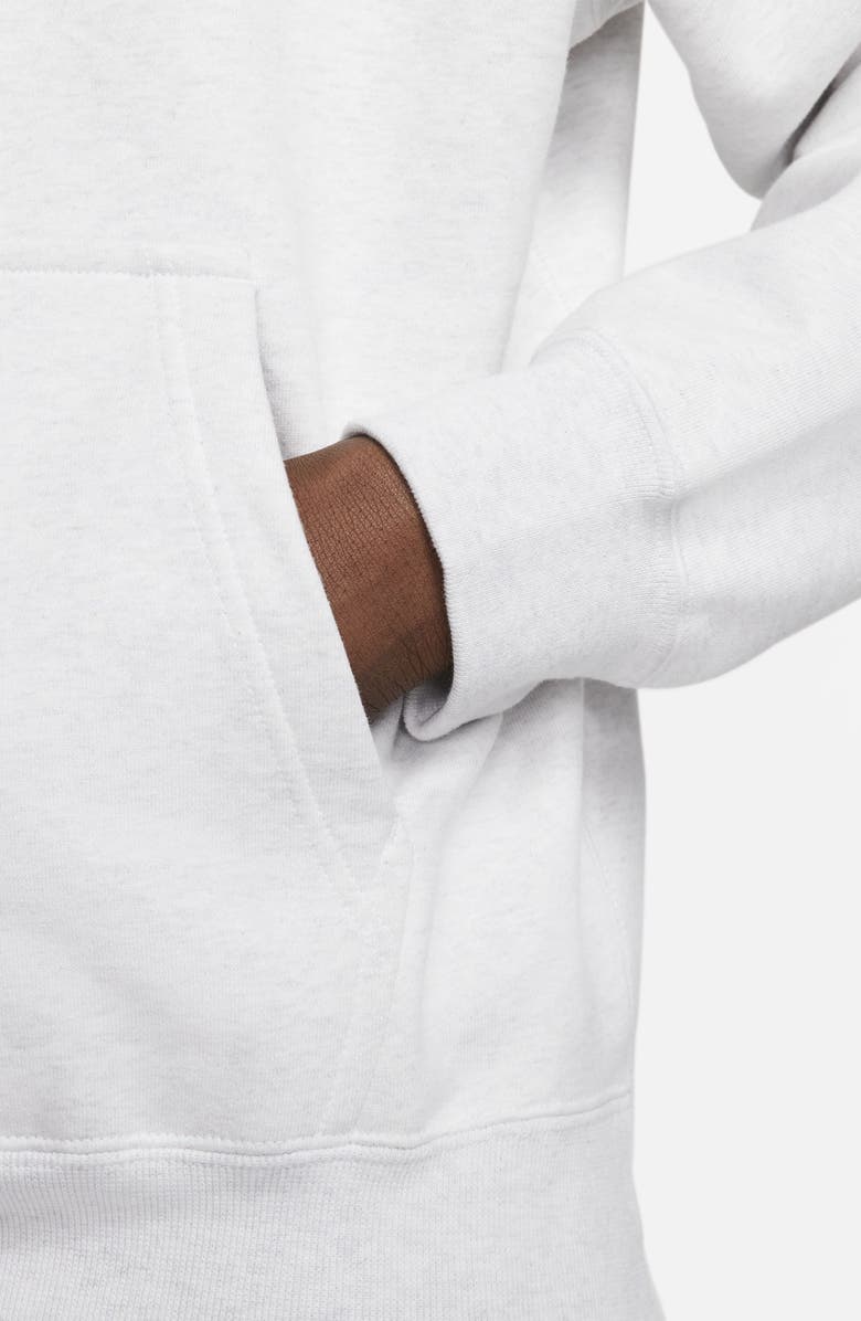 Nike Solo Swoosh Fleece Hoodie, Alternate, color, Birch Heather/ White