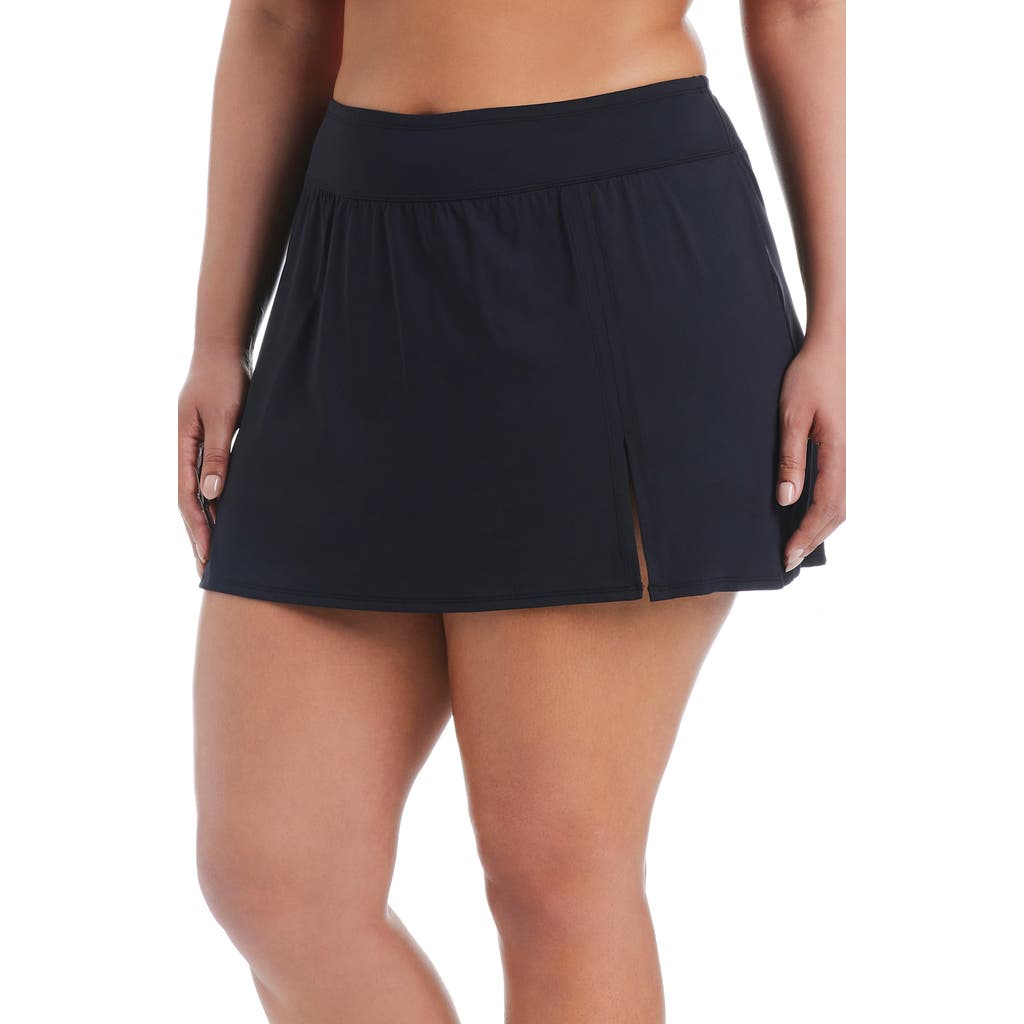 Rod Beattie High Waist Skirted Bikini Bottoms in Black at Nordstrom, Size 20W
