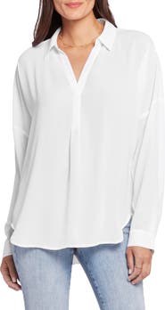 NYDJ Becky Recycled Polyester Georgette Blouse