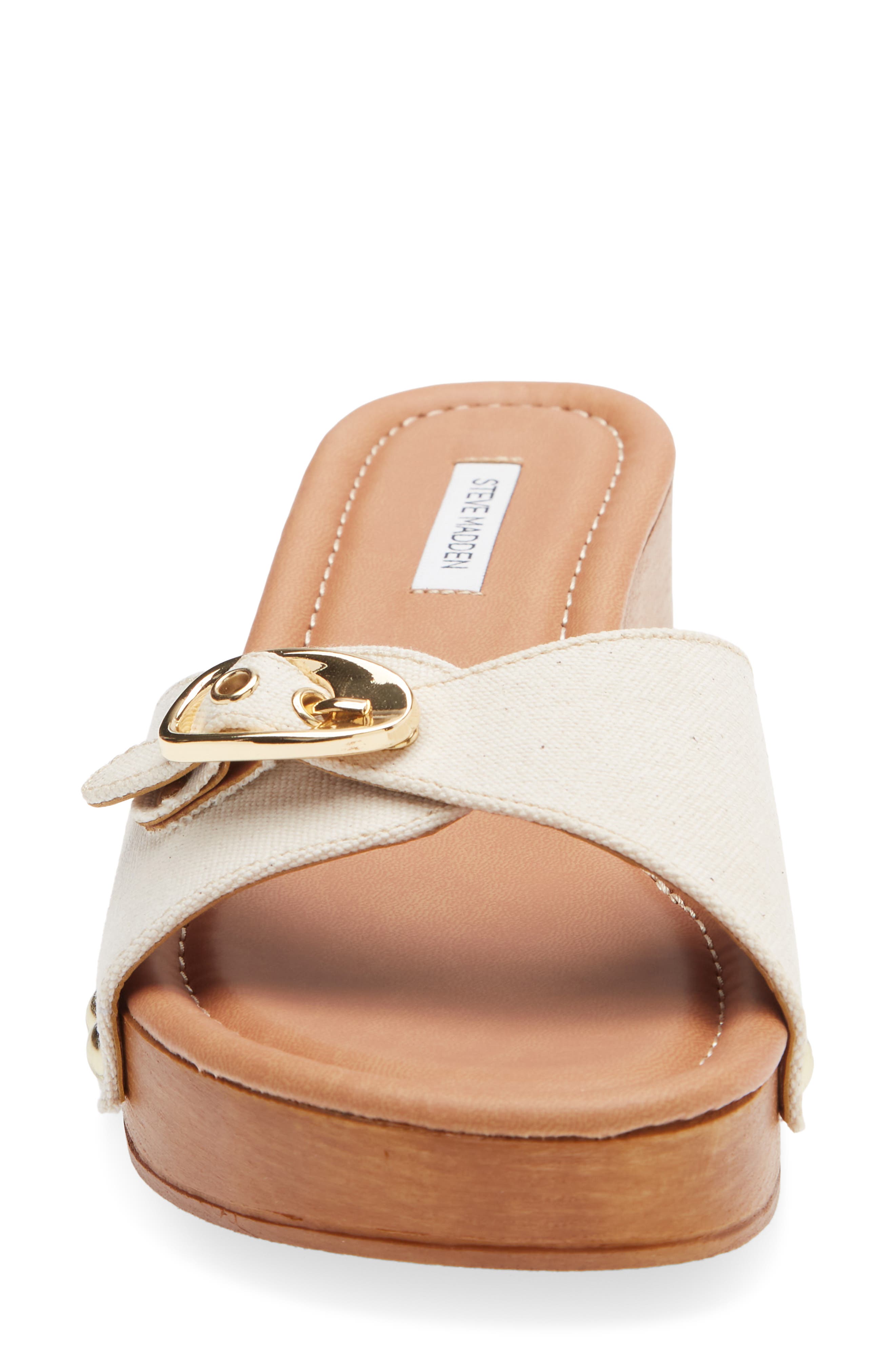 Fredi Platform Slide Sandal, Alternate, color, LINEN