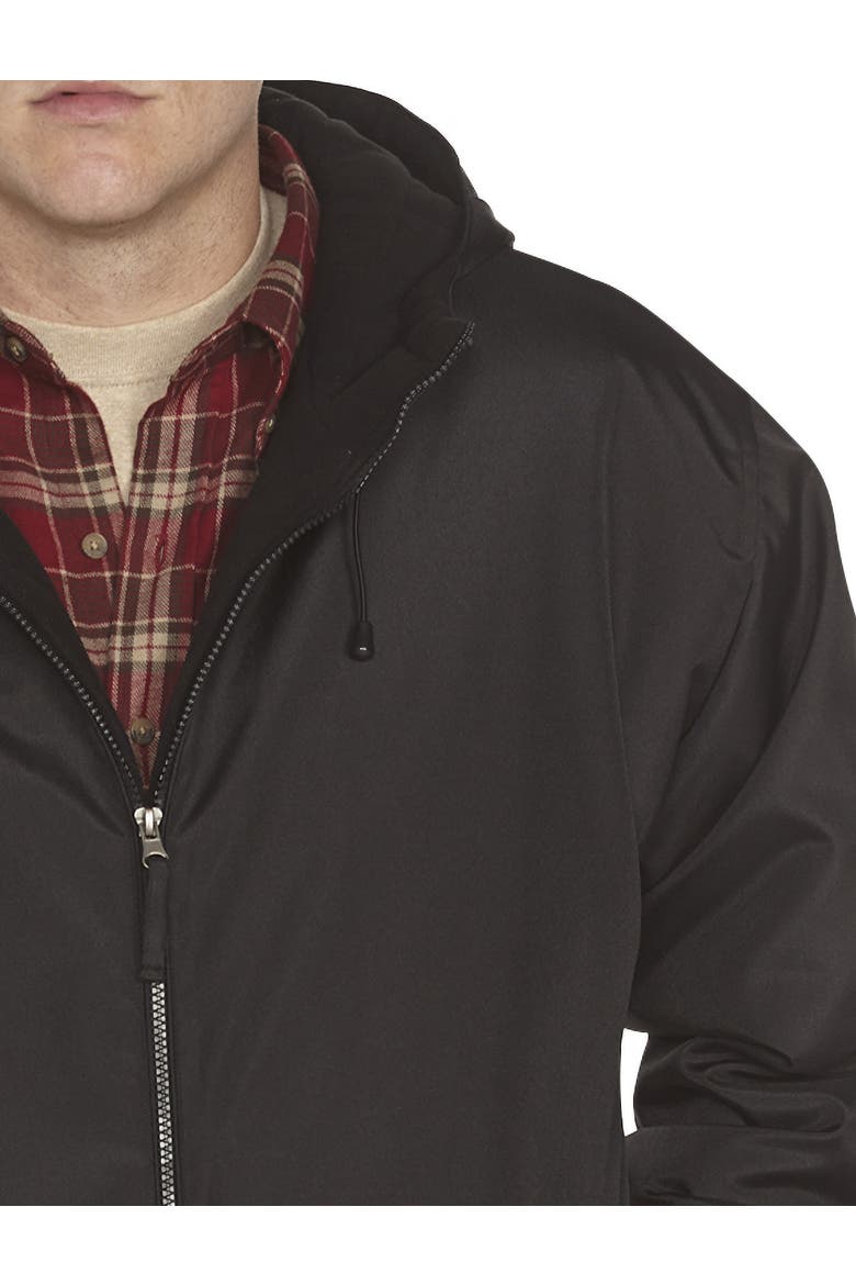 Big & Tall Quilt-Lined Hooded Jacket, Alternate, color, BLACK