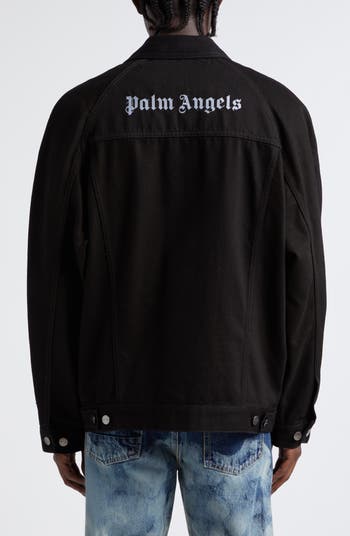 Palm Angels Embroidered Logo Denim Jacket | Nordstrom