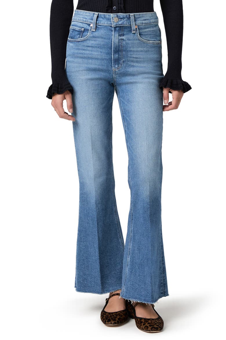 Marlow Raw Hem Skimmer Flare Jeans, Main, color, BUCKINGHAM