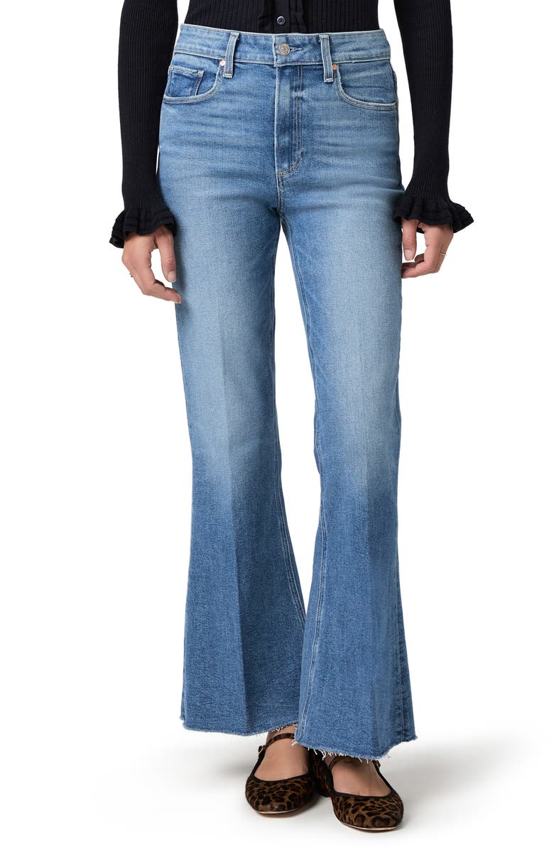 PAIGE Marlow Raw Hem Skimmer Flare Jeans, Main, color, Buckingham
