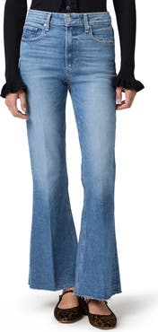PAIGE Marlow Raw Hem Skimmer Flare Jeans