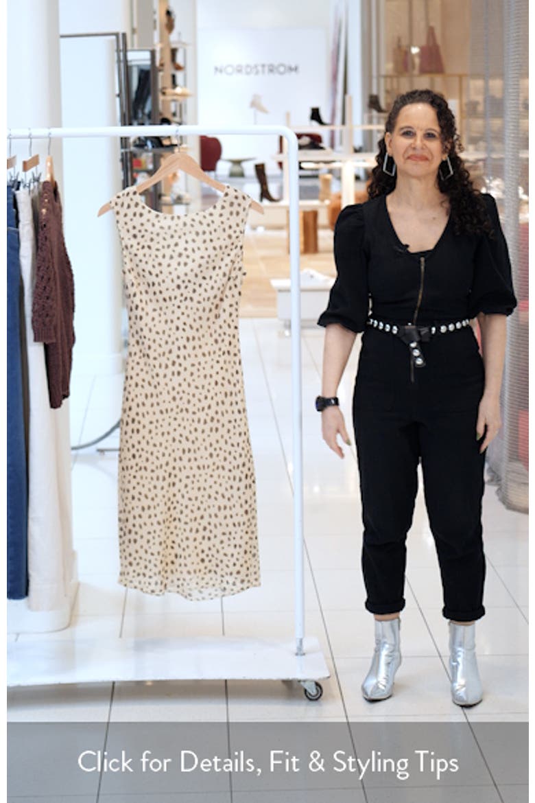 Leo Cheetah Print Drape Back Silk Georgette Dress video