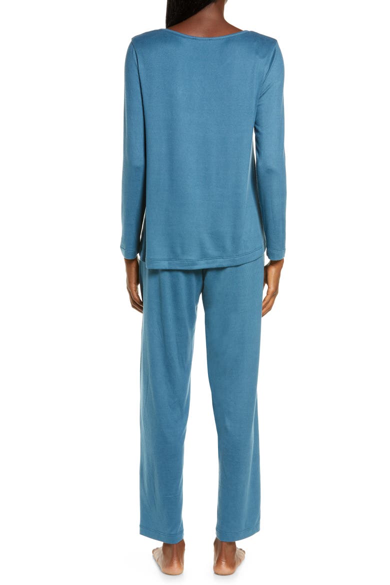 Fleece Pajamas, Alternate, color, MORNING TEAL