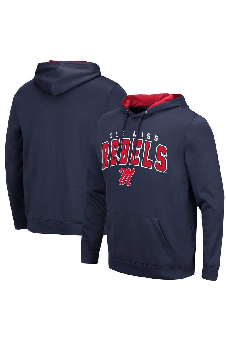 COLOSSEUM Men's Colosseum Navy Ole Miss Rebels Resistance Pullover Hoodie, Main, color, Navy