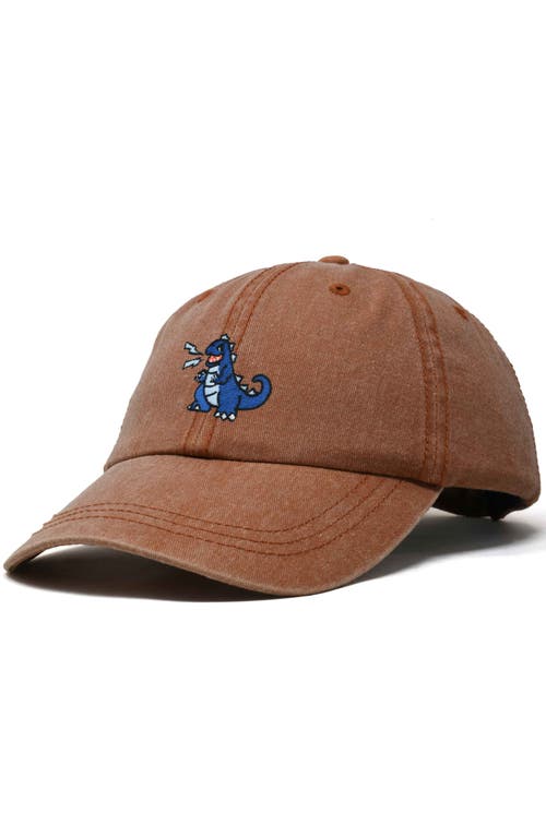 Dalix Big Lizard Cap In Washed Orange