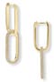 Carrie Pavé Chain Convertible Drop Hoop Earrings