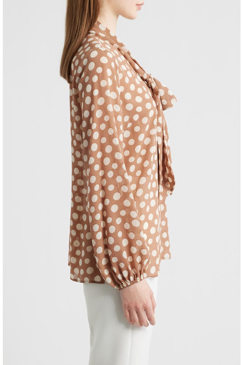 Bow Neck Top, Alternate, color, SAND IVORY