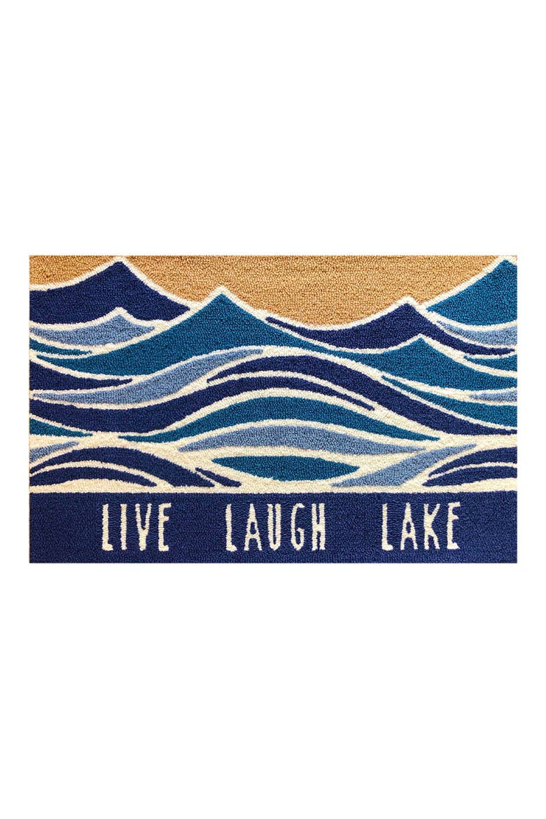 Live Laugh Lake, Main, color, BLUE/ TAN/ WHITE