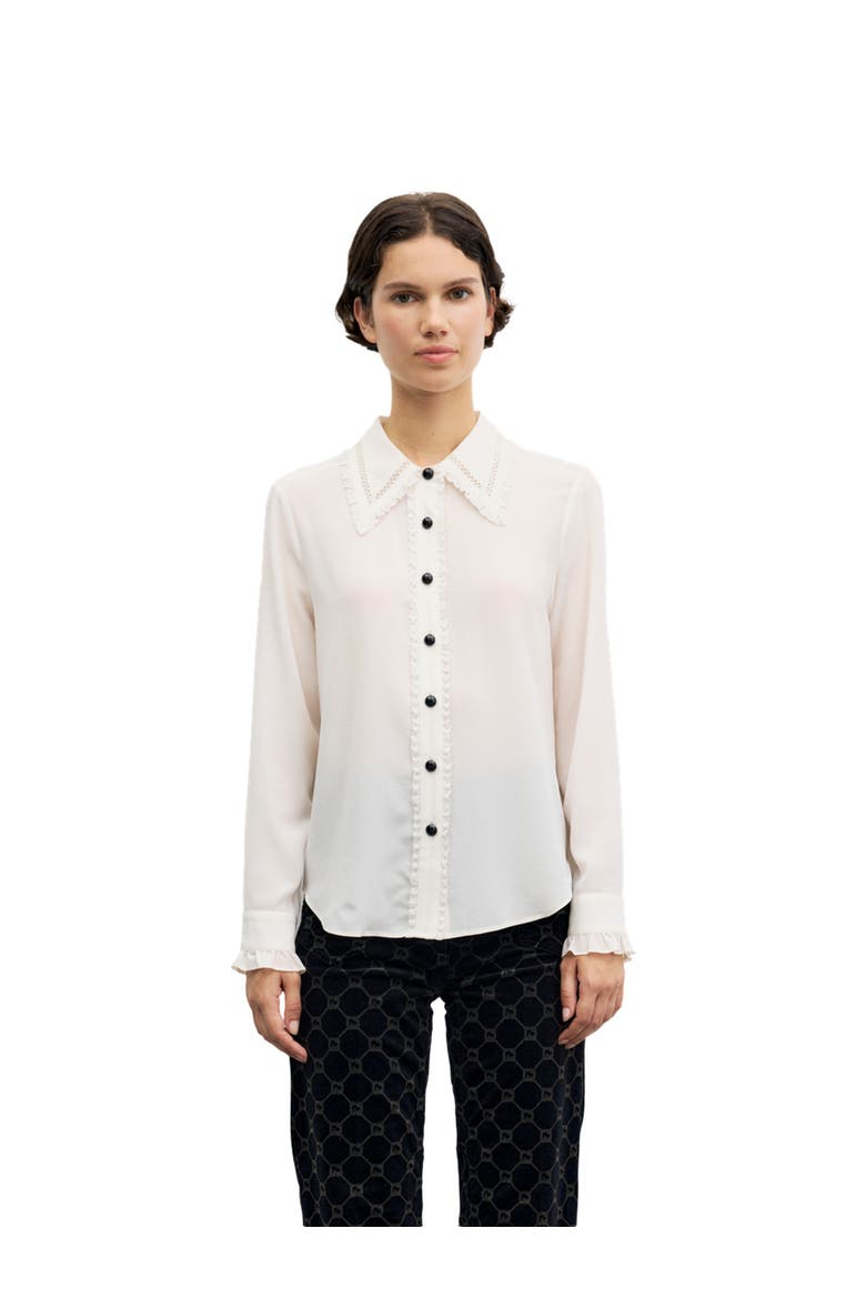 Loren Silk Crepe Blouse, Main, color, Natural