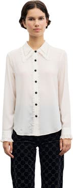 GERARD DAREL Loren Silk Crepe Blouse
