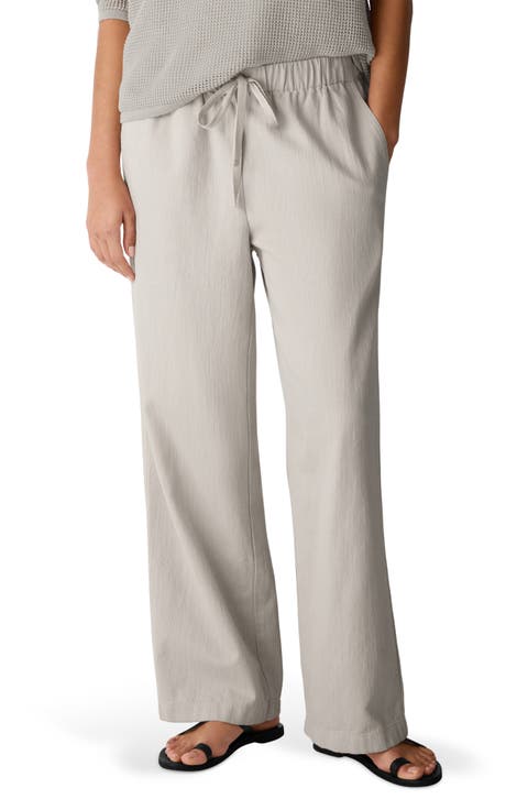 Organic Cotton & Organic Linen Straight Leg Pants