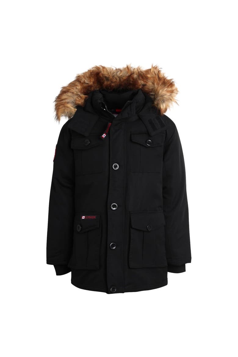 Boys' Heavyweight Winter Ski Jacket, Main, color, Black