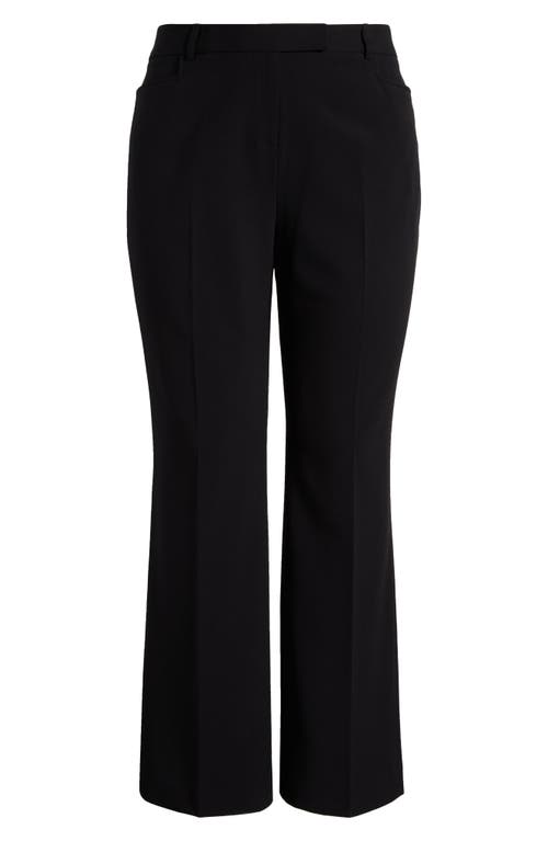 Tahari Asl Bird Eye Straight Leg Pants In Black