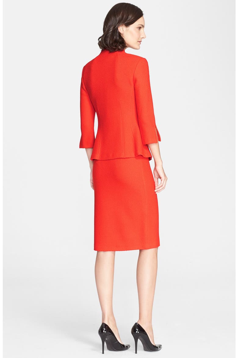 Textured Twill Pencil Skirt, Alternate, color, GERANIUM