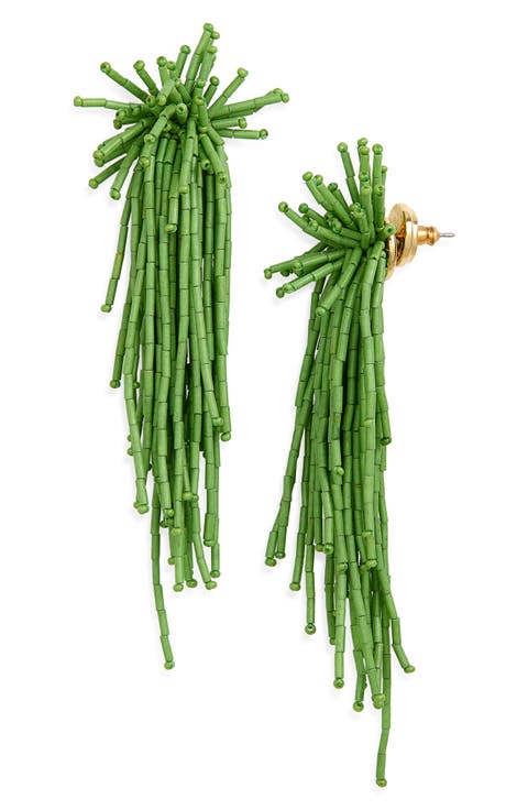 Firework Beaded Tassel Earrings