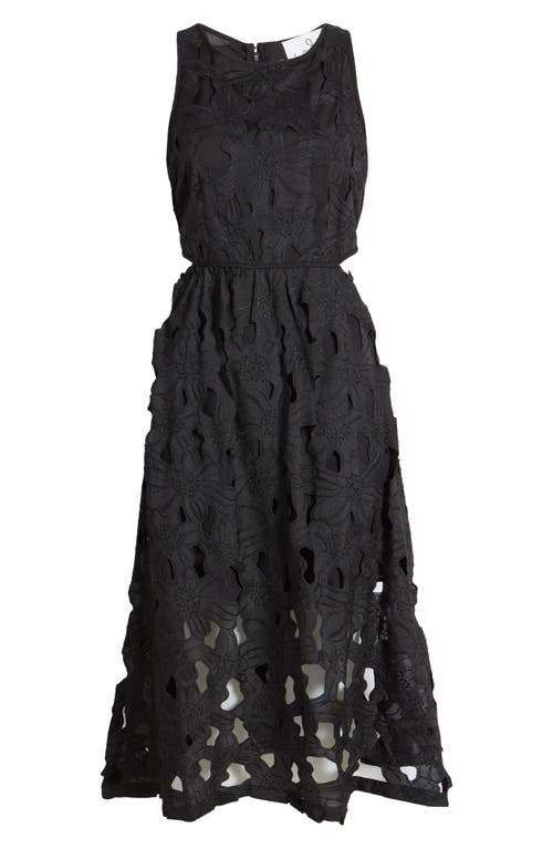 Sam Edelman Cutout Flower Sleeveless Dress In Black