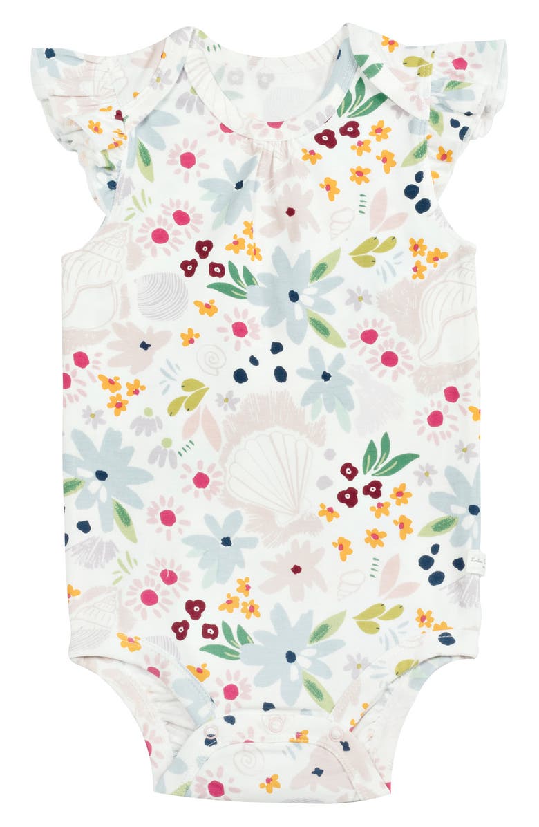 Loulou Lollipop Floral Print Bodysuit, Alternate, color, 