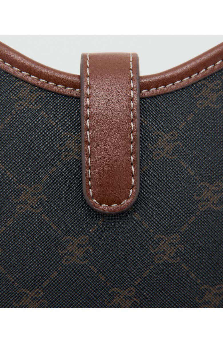 MANGO Logo Print Crossbody Phone Bag, Alternate, color, Brown