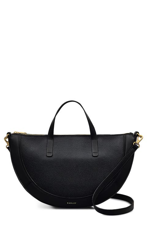 Merchant Hall Medium Top Zip Leather Satchel