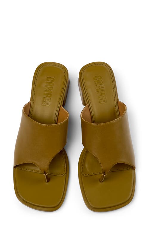 Camper Kora Slide Flip Flop In Medium Green