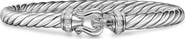 David Yurman Buckle Cablespira® Bracelet in Sterling Silver with Diamonds, 6mm