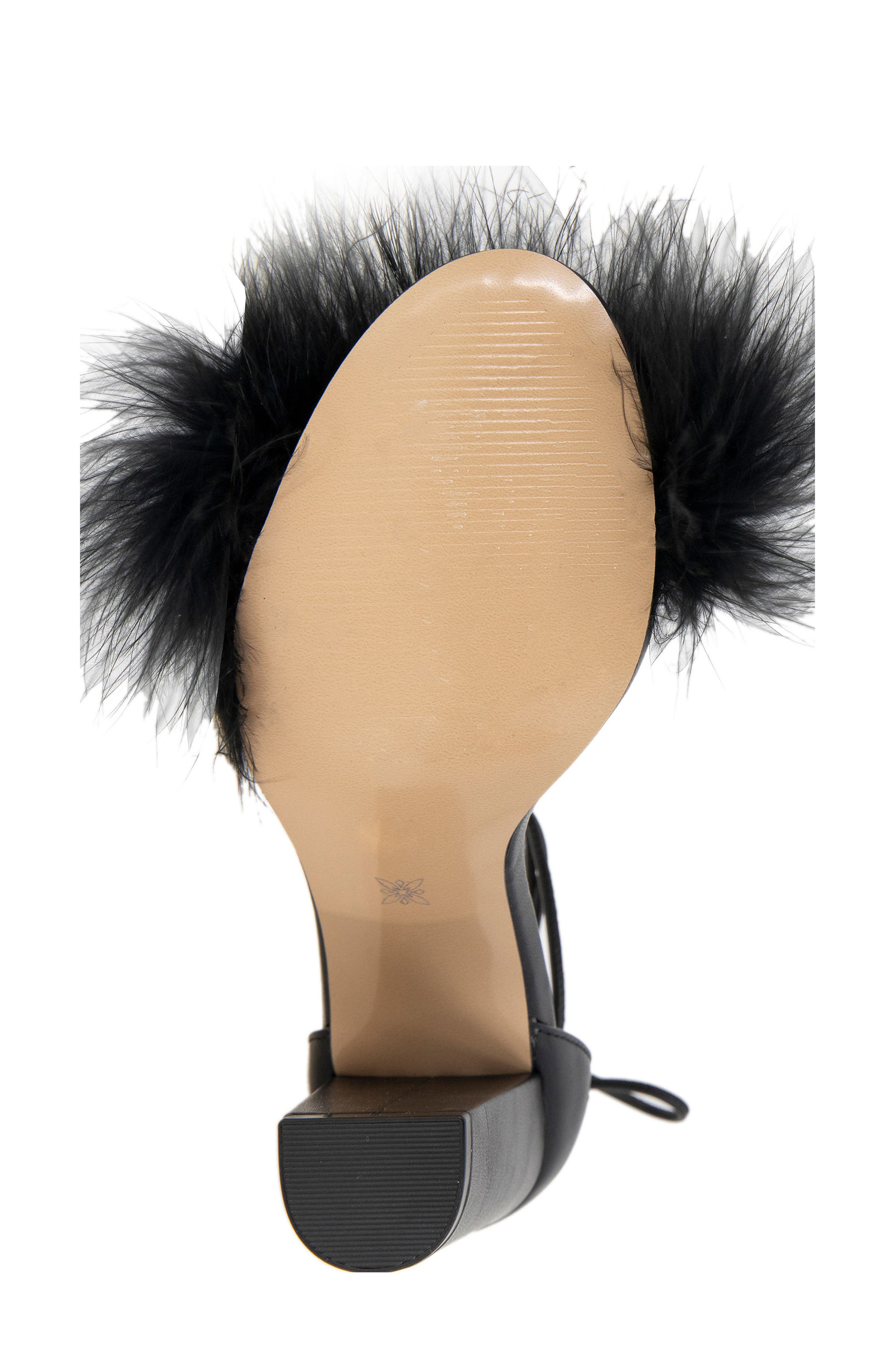 BCBGeneration Biny Feather Ankle Strap Sandal, Alternate, color, 