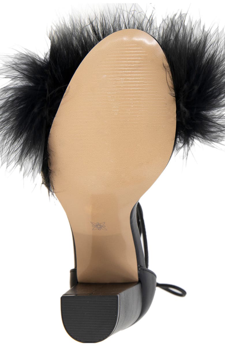 BCBGeneration Biny Feather Ankle Strap Sandal, Alternate, color,