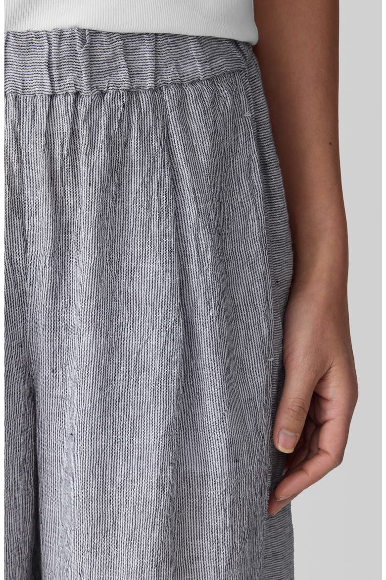 Stripe Organic Linen Lantern Pants, Alternate, color, INK