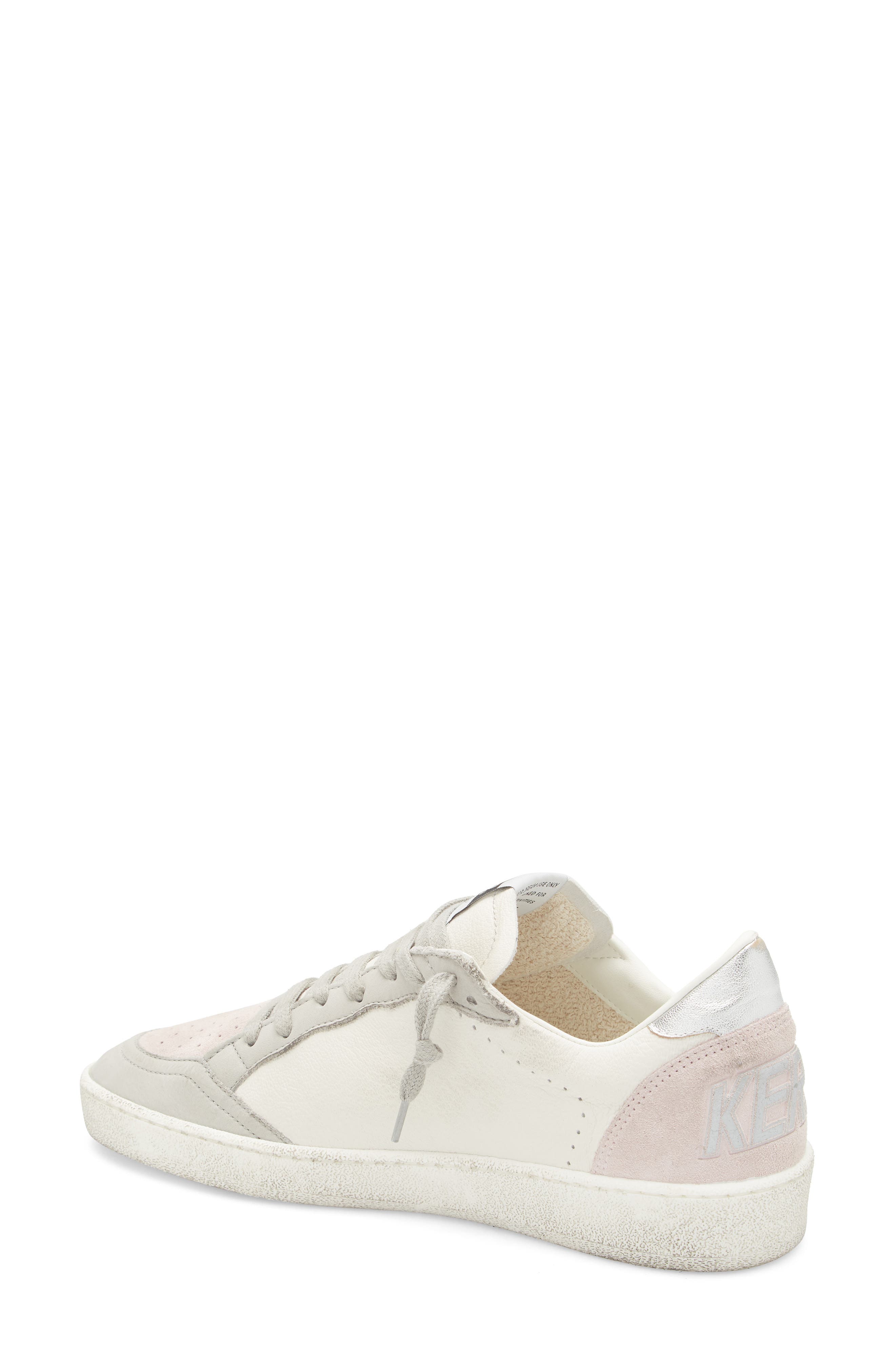 Golden Goose Ball Star Sneaker, Alternate, color, White/ Light Grey/ Pink