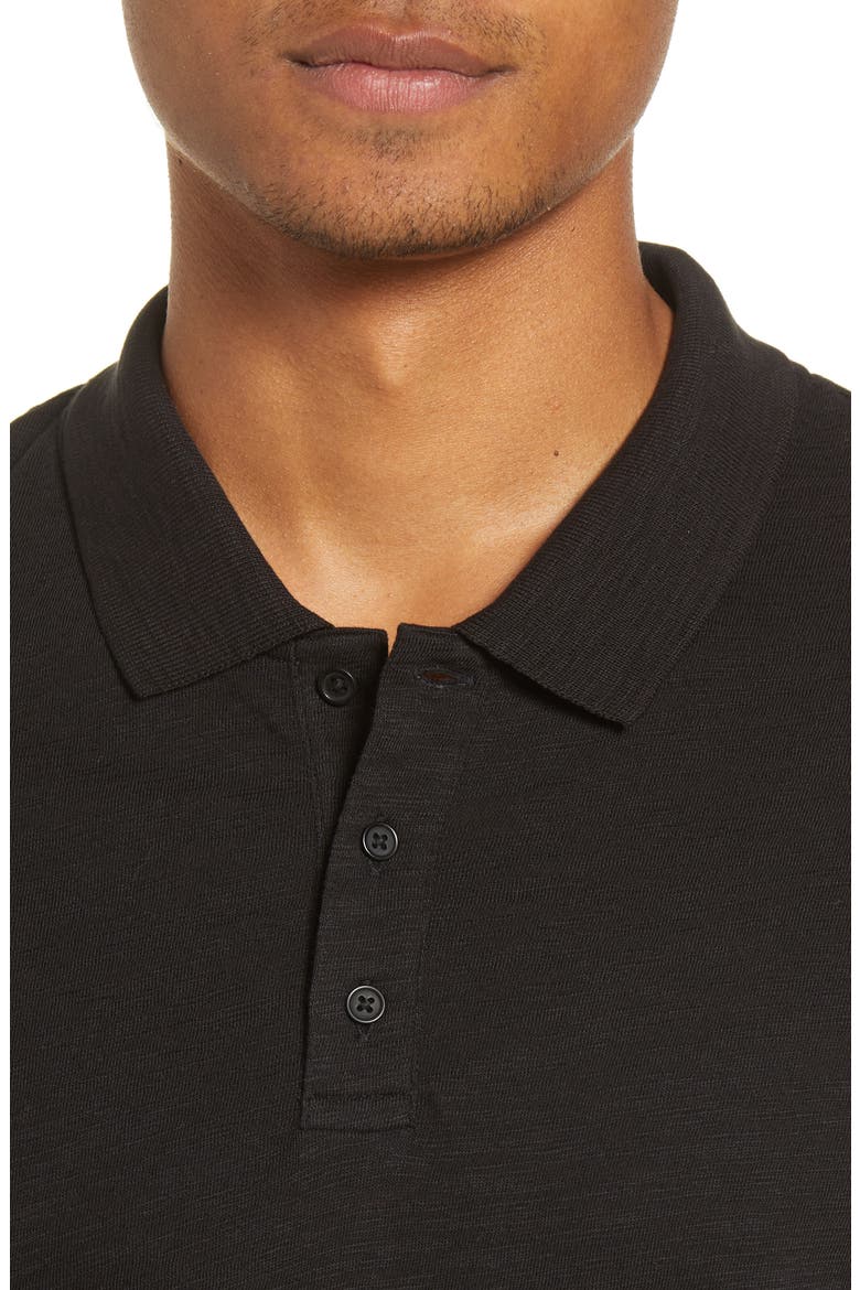 Regular Fit Slub Jersey Polo, Alternate, color, BLACK