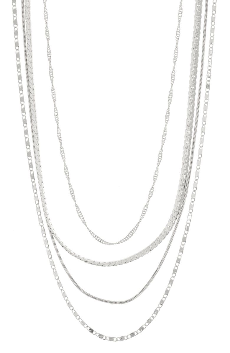 NORDSTROM RACK 4-Pack Assorted Essential Chain Necklaces, Main, color, 