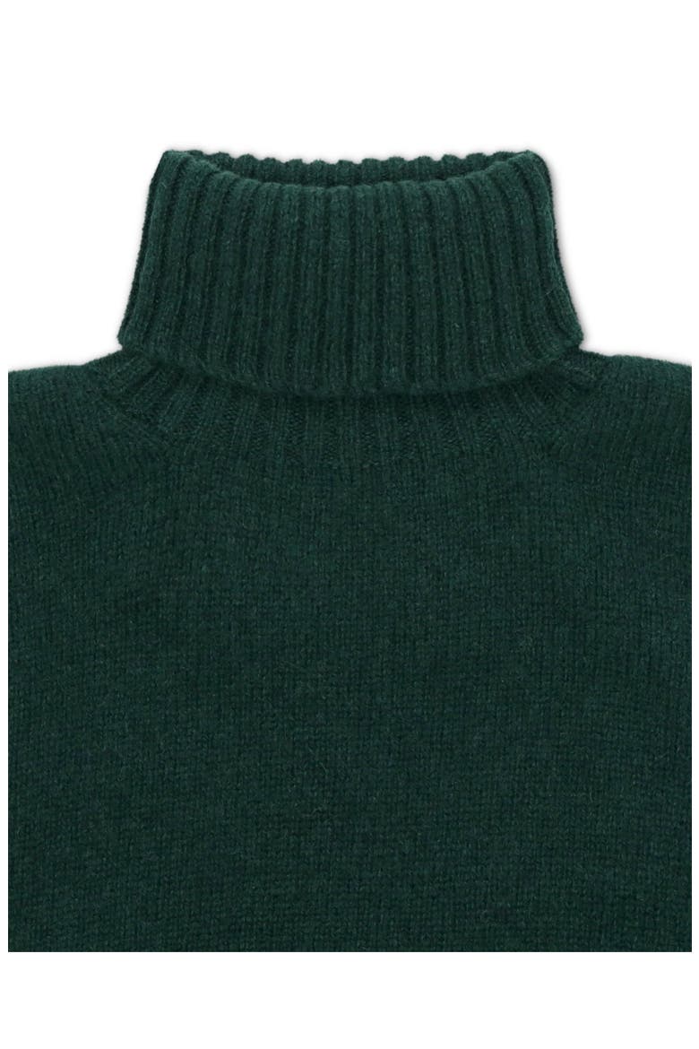 Shetland Turtleneck Sweater, Alternate, color, Forest Green