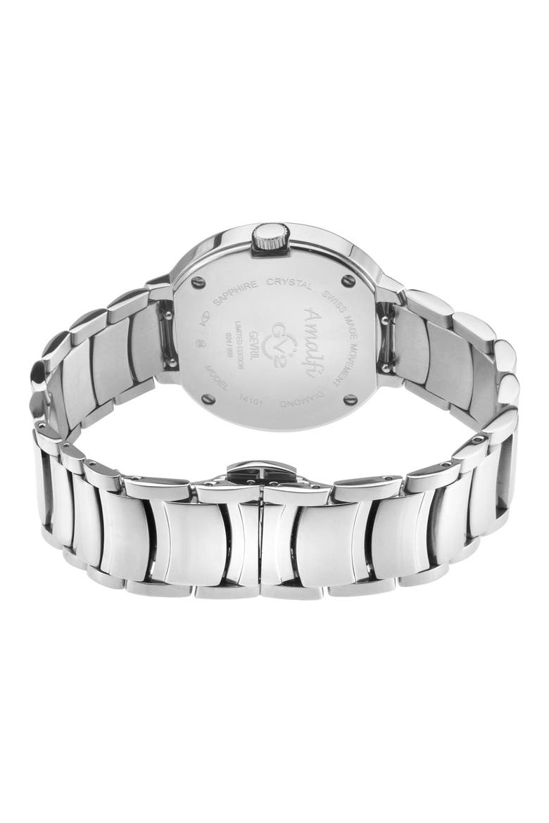 Amalfi Mother-of-Pearl Swiss Diamond Watch, 34mm - 0.04ct., Alternate, color, SILVER