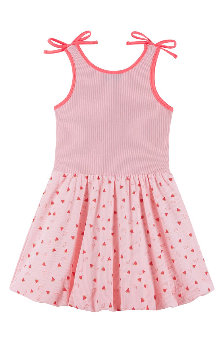 Andy & Evan Kids' Bubble Mixed Media Dress, Alternate, color, Pink
