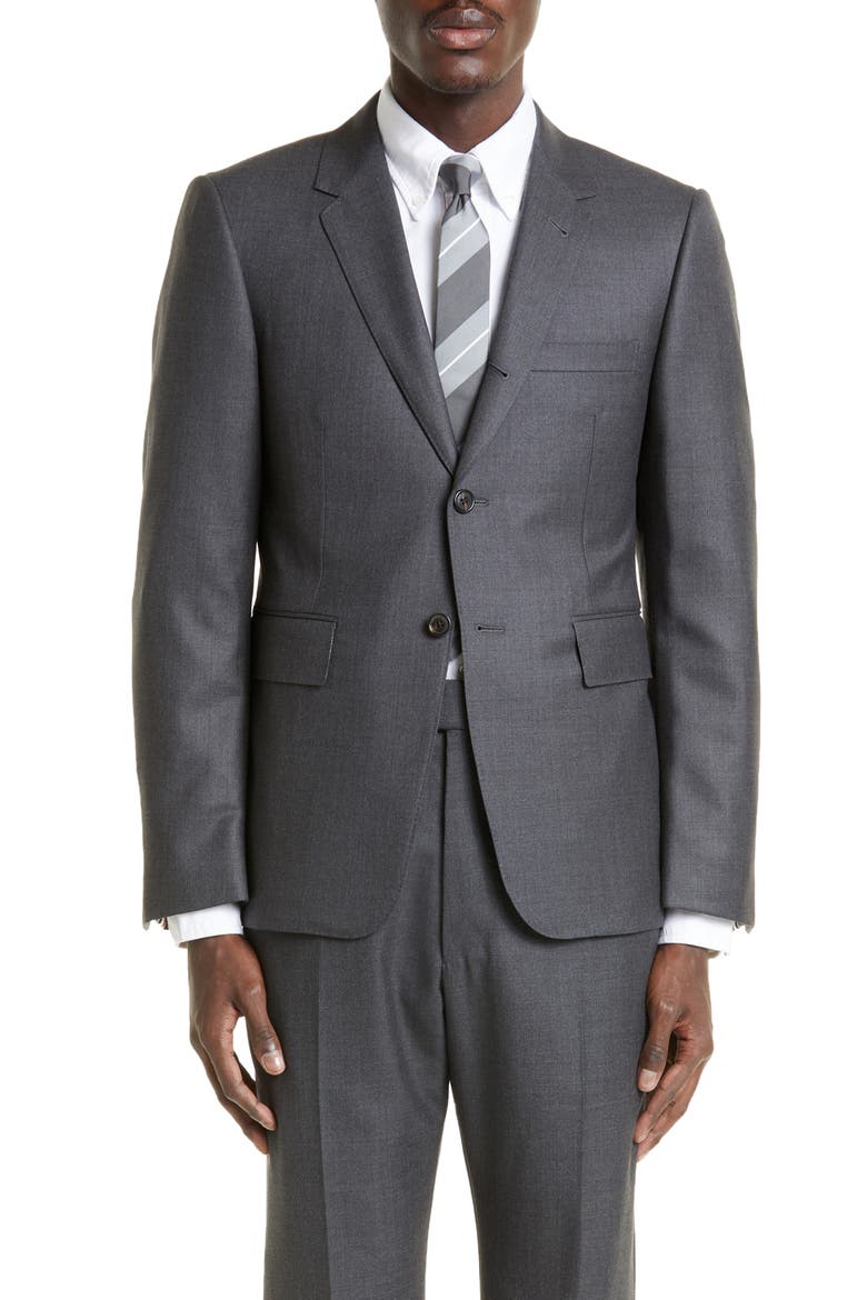 Fit 1 Super 120s Wool Twill Sport Coat, Main, color, DARK GREY