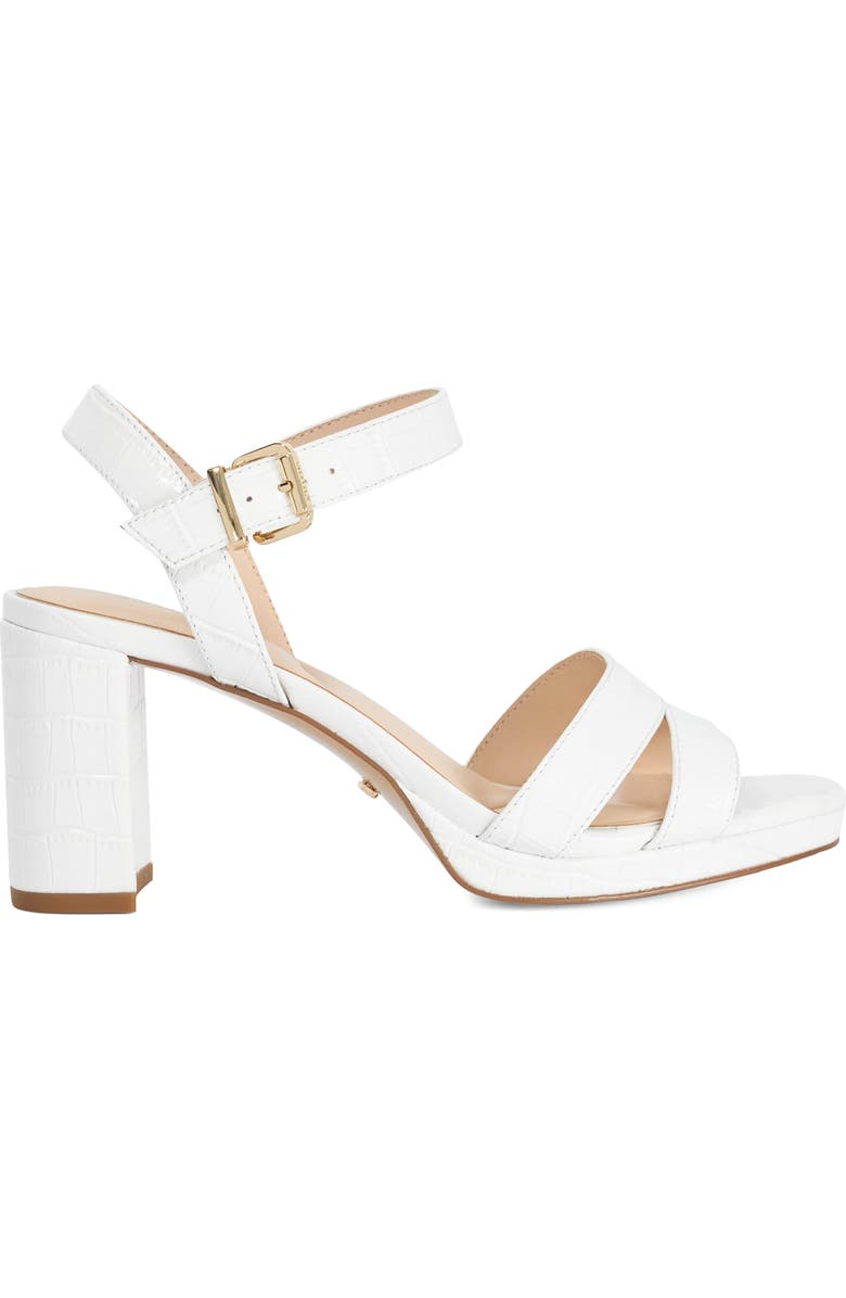 Dune London Manifesting Ankle Strap Platform Sandal, Alternate, color, White