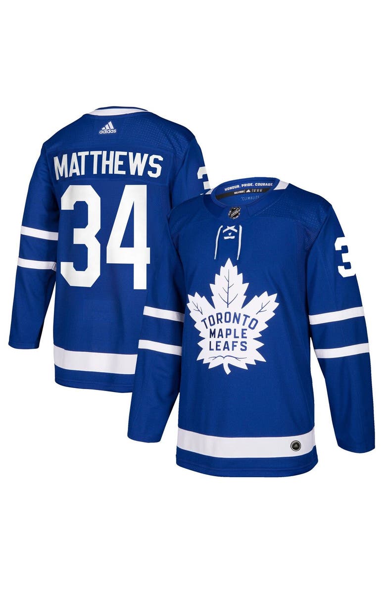 adidas Men's adidas Auston Matthews Blue Toronto Maple Leafs Authentic Player Jersey, Alternate, color, 