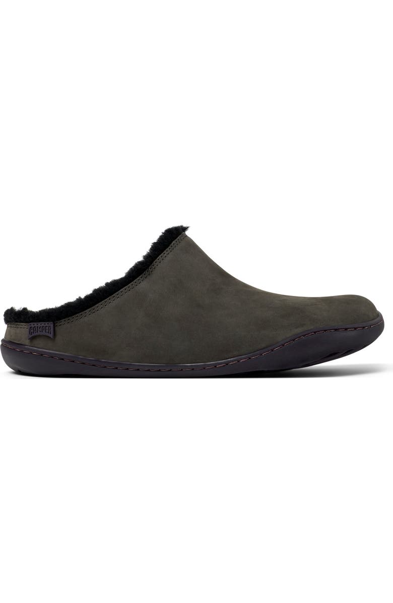 Camper Peu Cami Faux-Fur Trim Mule, Alternate, color, Dark Gray