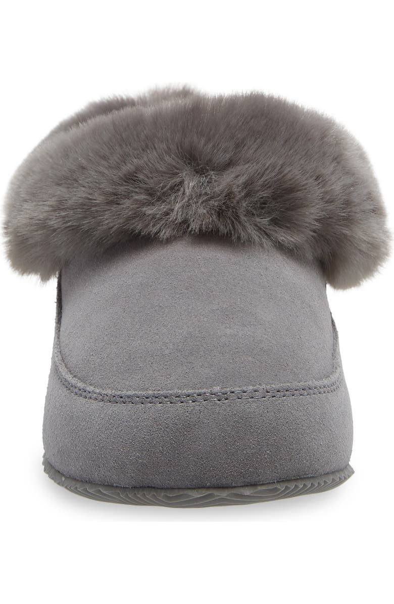 SOREL Go Coffee Run Faux Fur Slipper, Alternate, color, Quarry Quarry