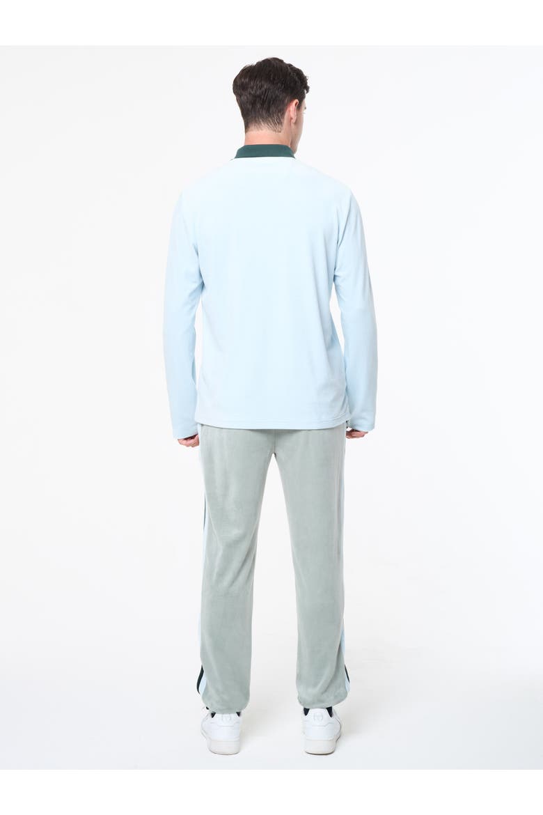 Banda Velour Polo, Alternate, color, BABY BLUE