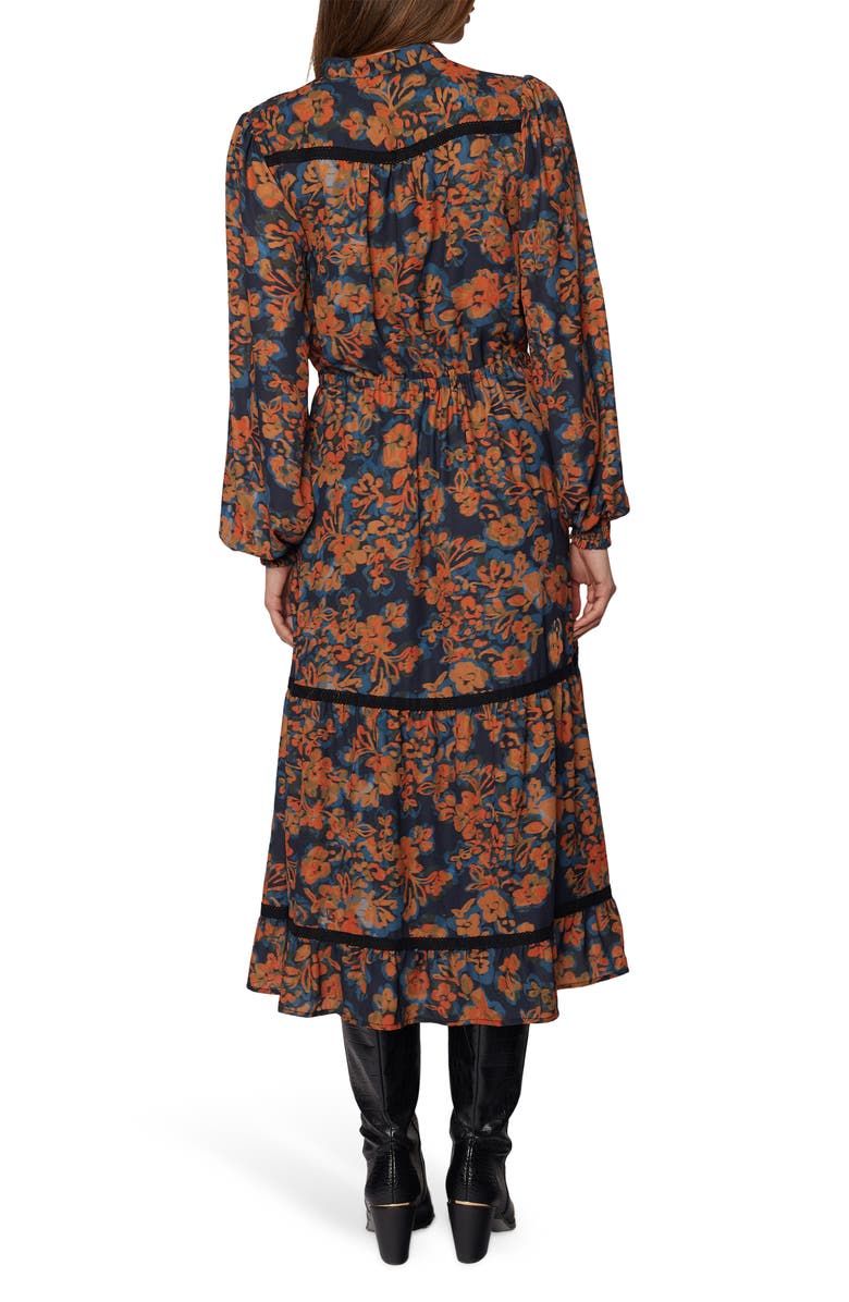 Lost + Wander Embers Bloom Long Sleeve Tiered Dress, Alternate, color, 