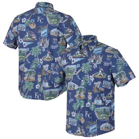 Men's Reyn Spooner  Royal Kansas City Royals Scenic Tri-Blend Button-Down Shirt