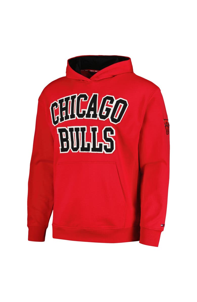 TOMMY JEANS Men's Tommy Jeans Red Chicago Bulls Greyson Pullover Hoodie, Alternate, color, Red