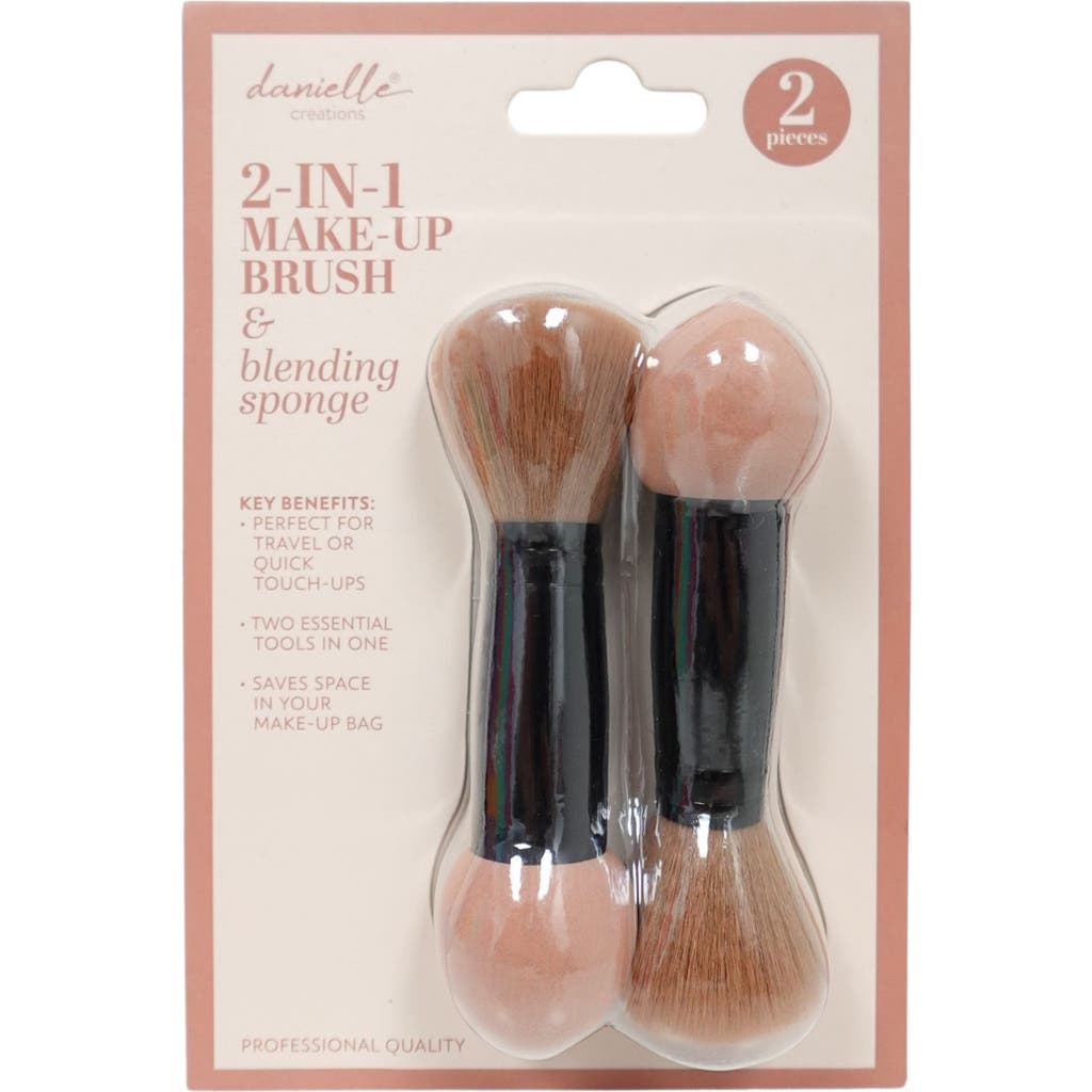 Danielle 2-pack Dual Ended Make-up Brushes In Brown