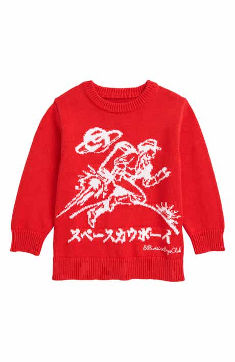 Billionaire Boys Club Kids' BB Astro Wrangler Cotton Crewneck Sweater